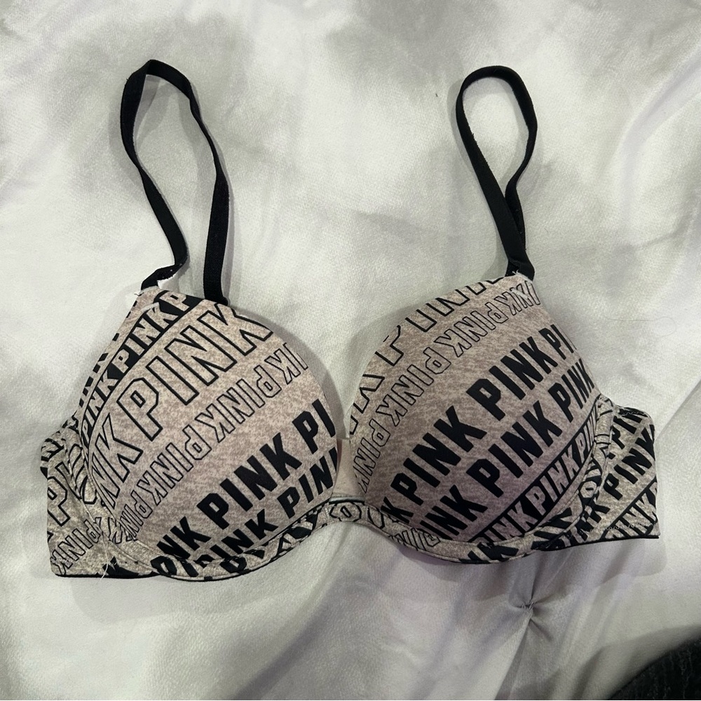 Pink push up bra